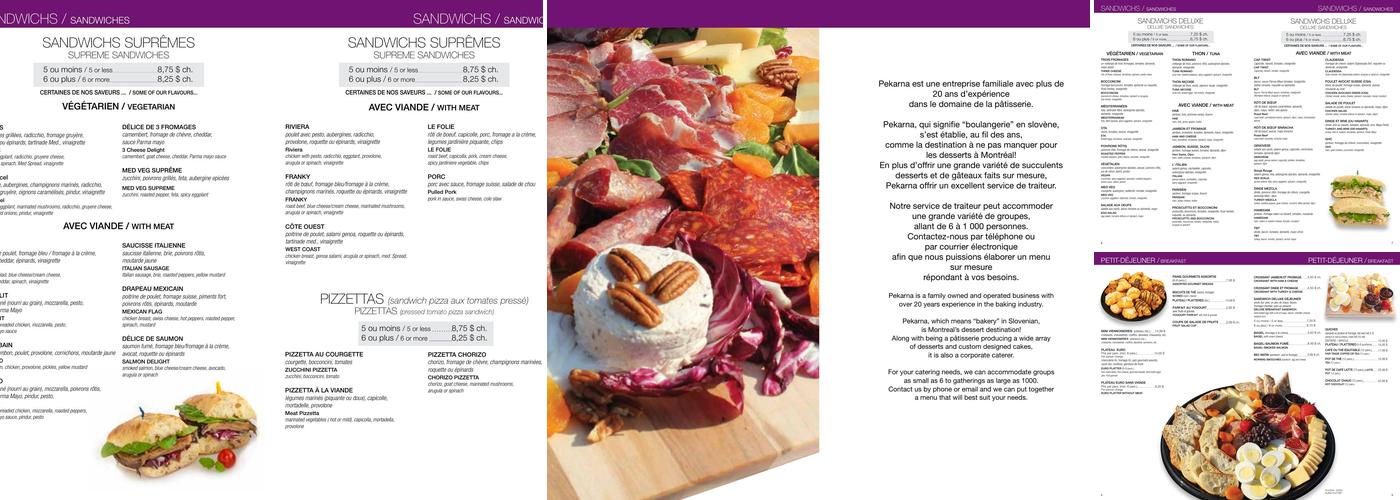 Pekarna Menu