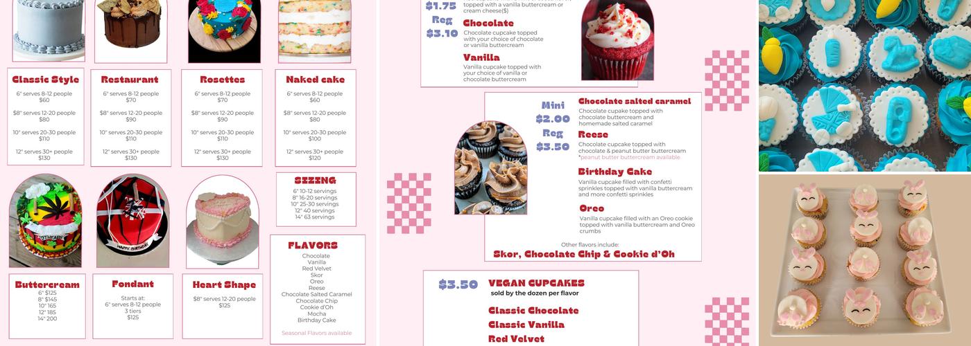 Pâtisserie Crazy about CupCakes Menu