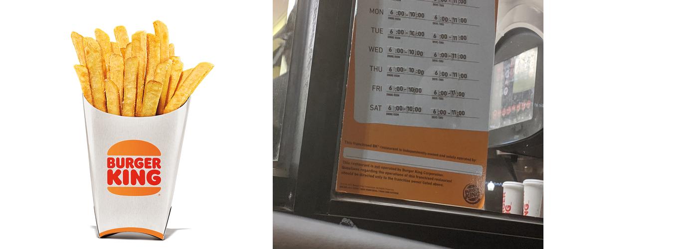 Burger King Menu