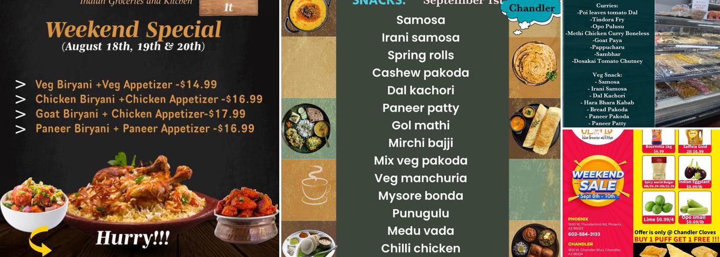 Cloves Restaurant Menu