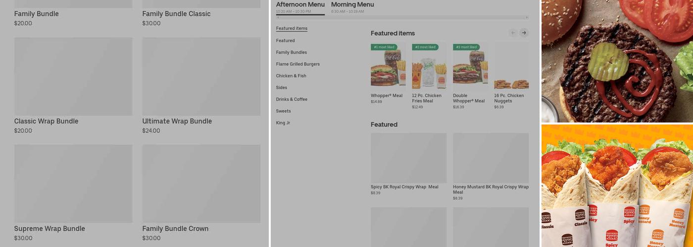 Burger King Menu
