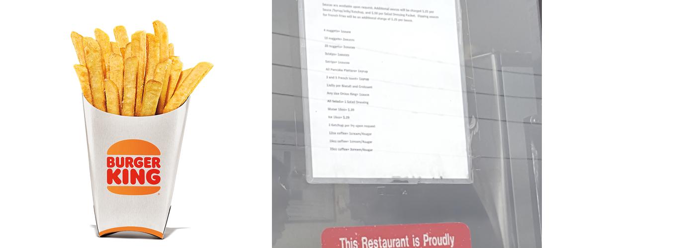 Burger King Menu