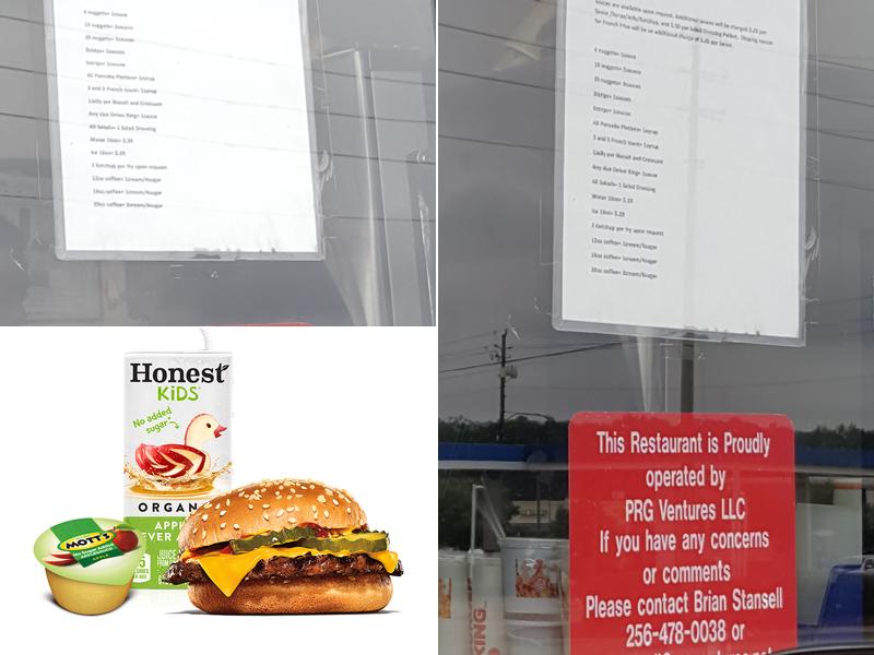 Burger King Menu