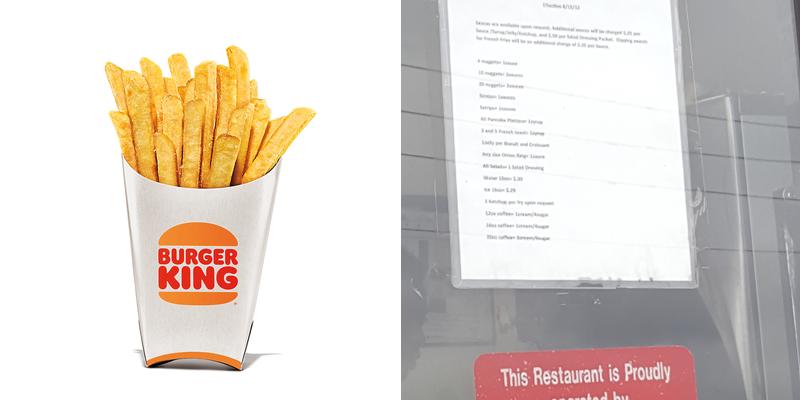 Burger King Menu