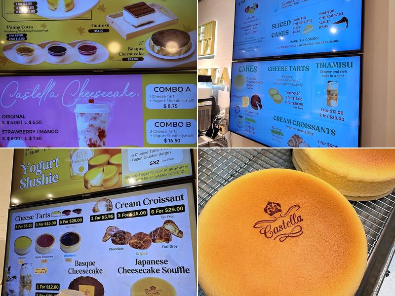 Castella Cheesecake Richmond Centre Menu