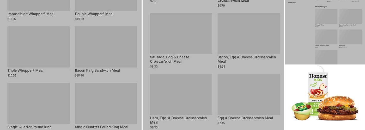 Burger King Menu