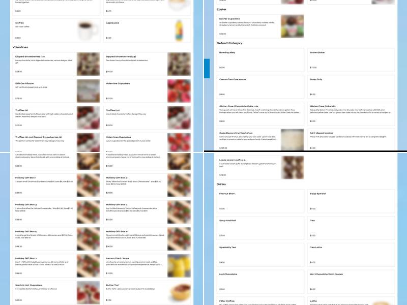 RubyBlues Bakery and Cafe Menu