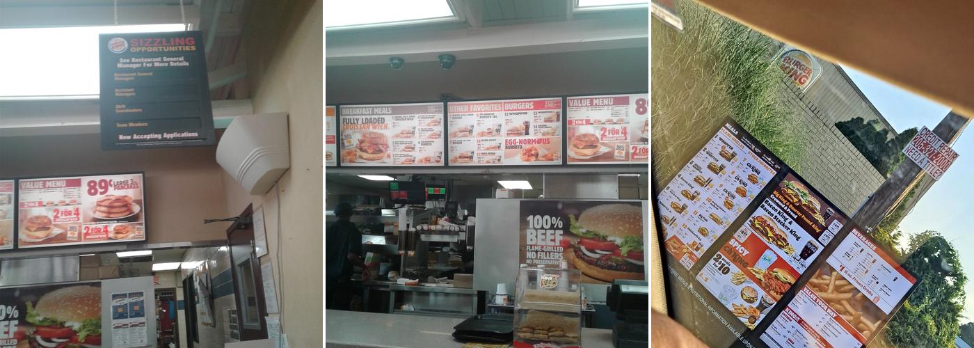Burger King Menu