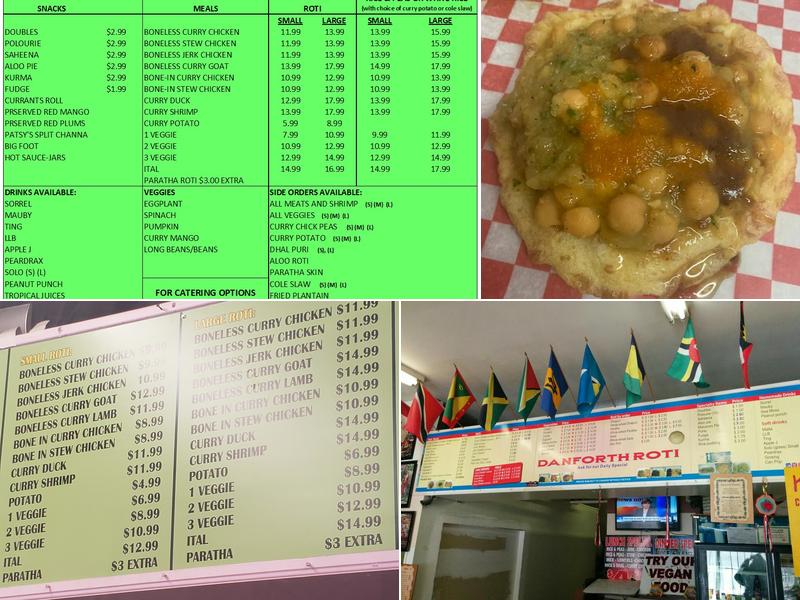Danforth Roti Shop Menu