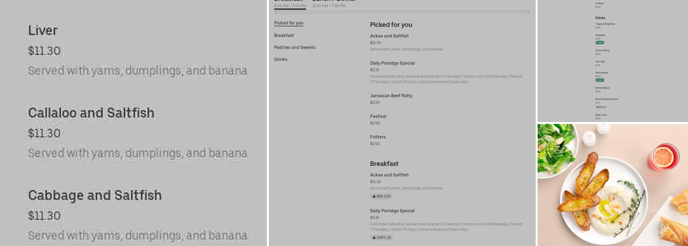 Caribbean Queen Jerk (Buffet) Menu