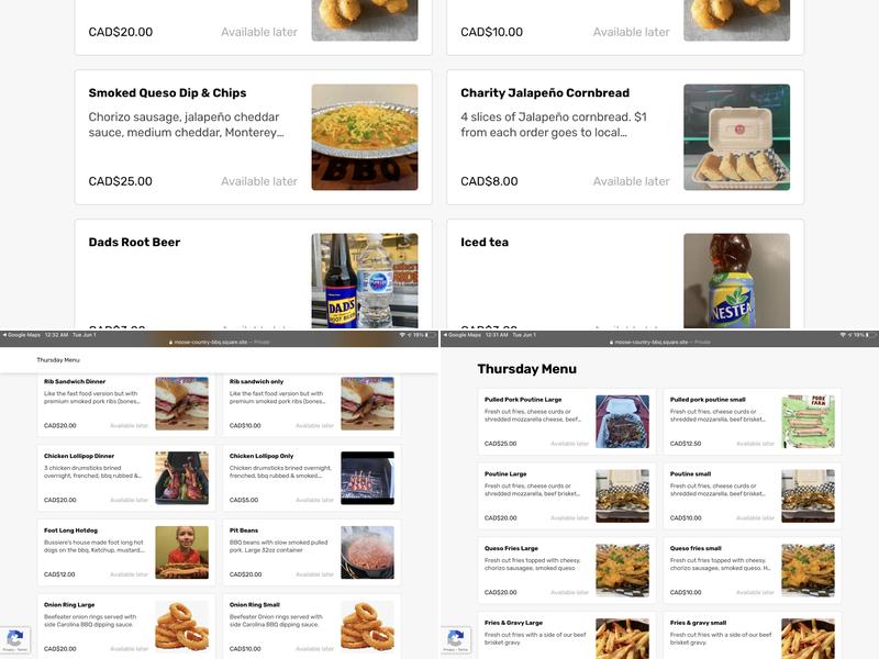 Moose Country BBQ Menu