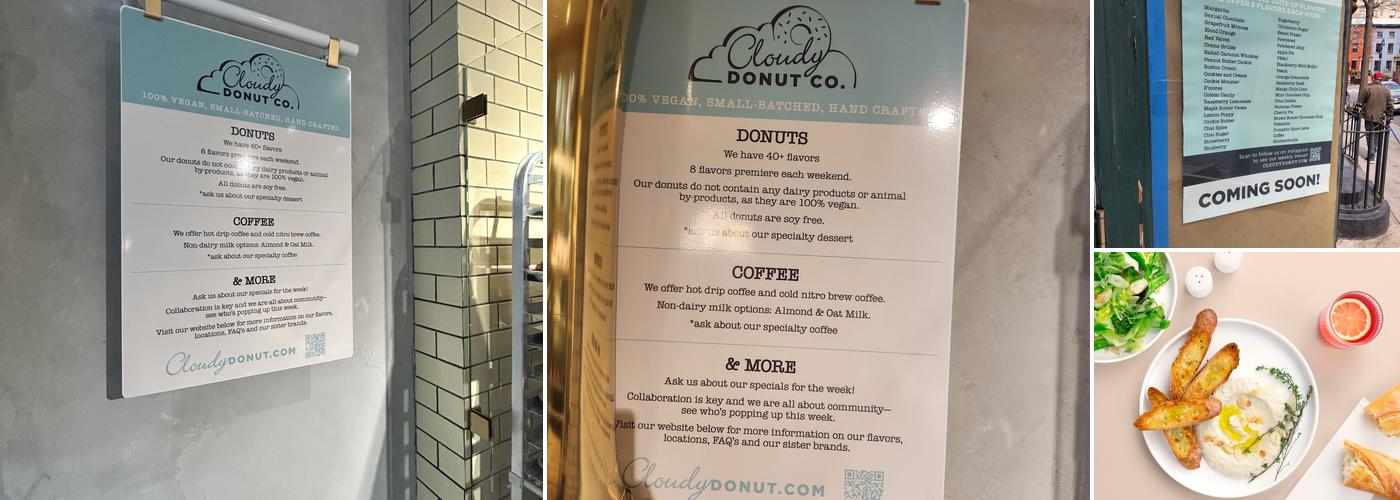 Cloudy Donut Co. Menu