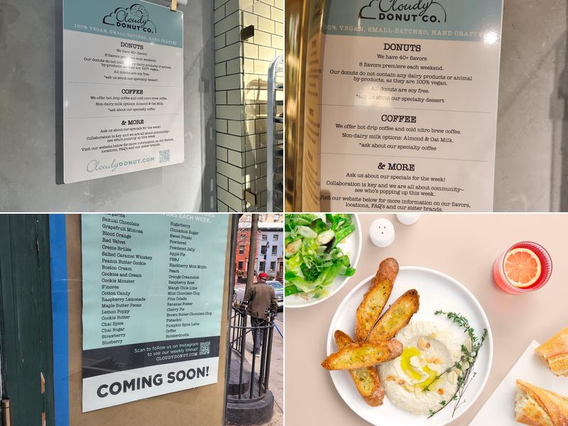 Cloudy Donut Co. Menu