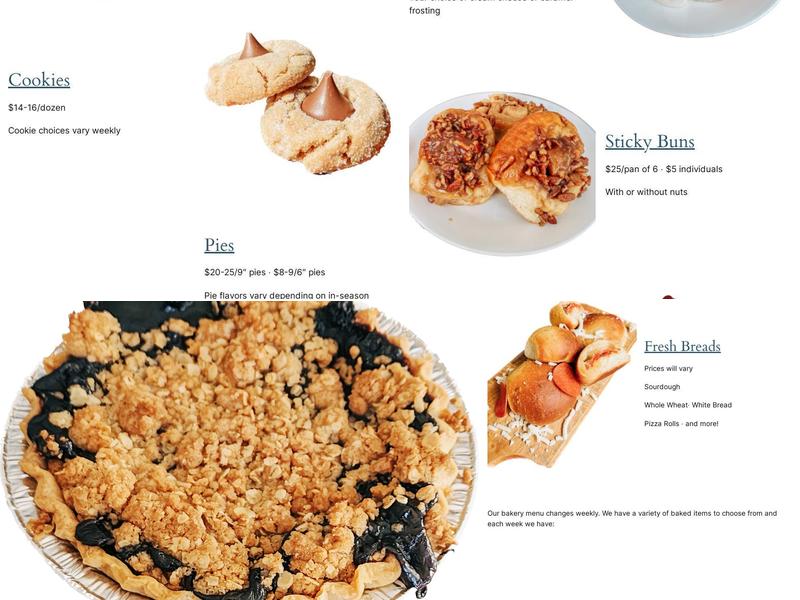 Mama K’s Buns Menu