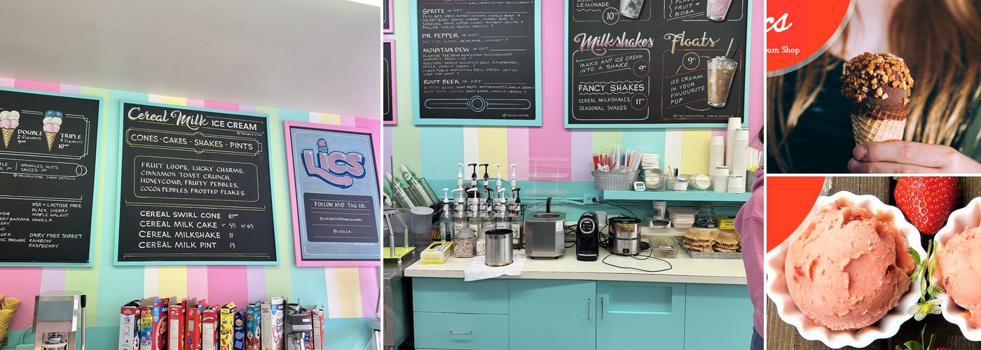 LICS Ice Cream Shop Menu