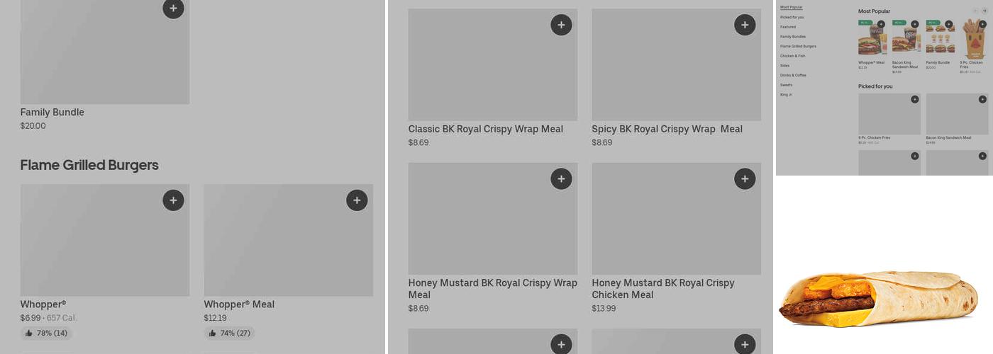Burger King Menu