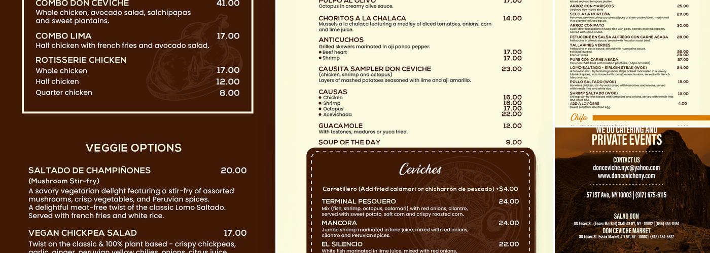 Don Ceviche (Market) Menu
