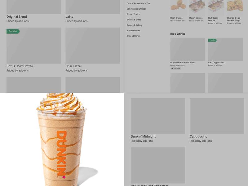 Dunkin' Menu