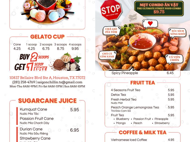 M Saigon Menu