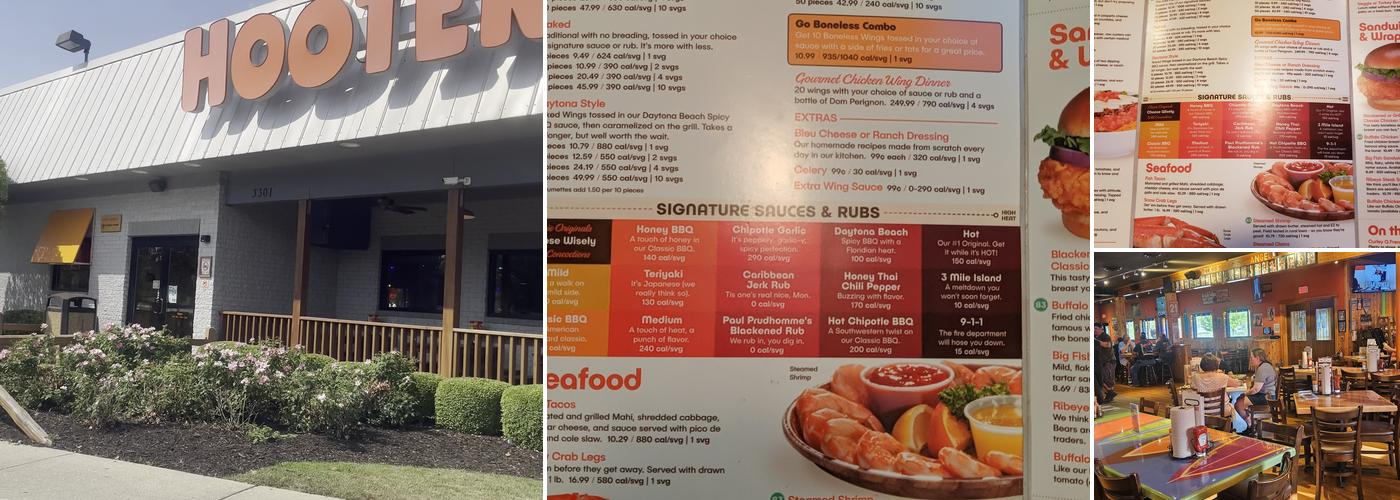 Hooters Menu