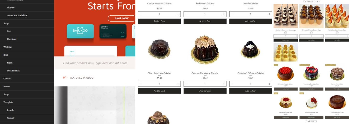 The Chocolate Cake Shop Menu