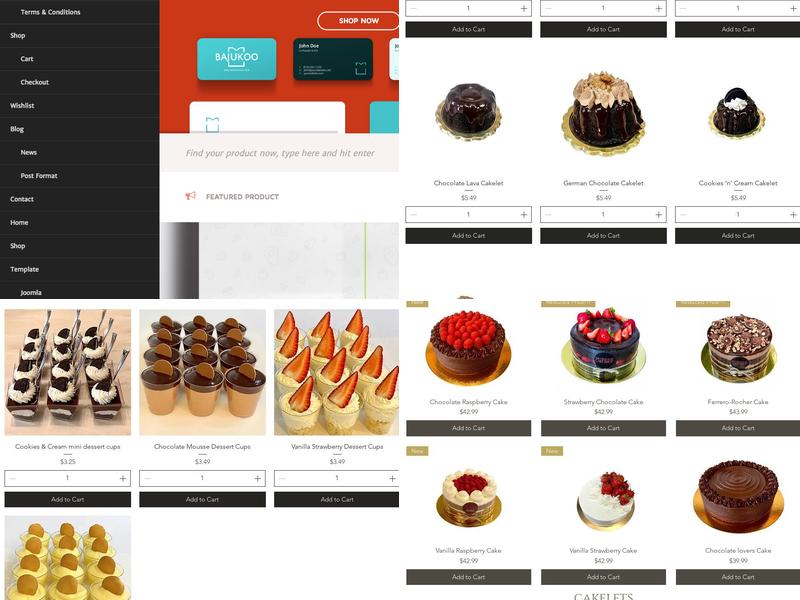 The Chocolate Cake Shop Menu