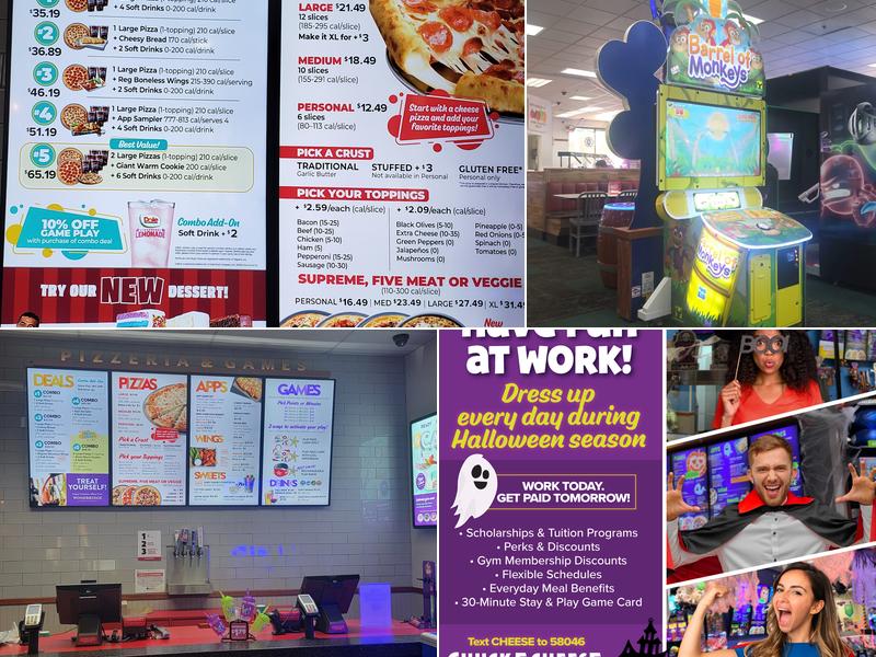 Chuck E. Cheese Menu