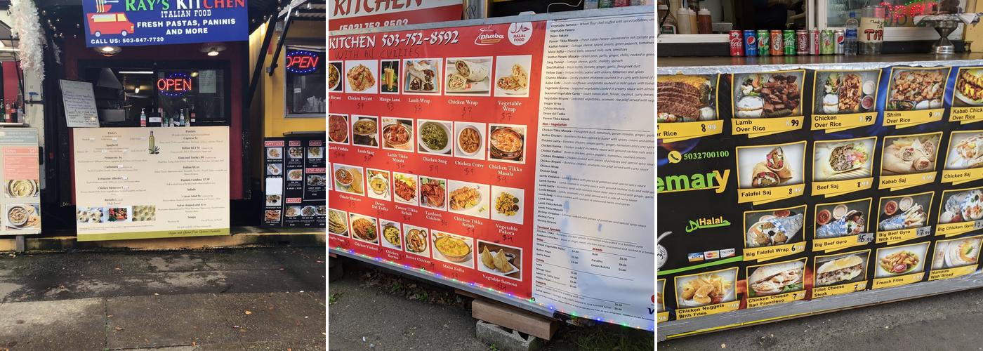 Food Carts SW 4th Ave & SW Hall St Menu