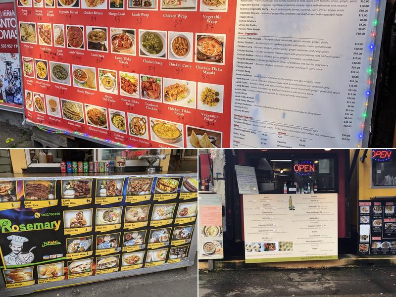 Food Carts SW 4th Ave & SW Hall St Menu
