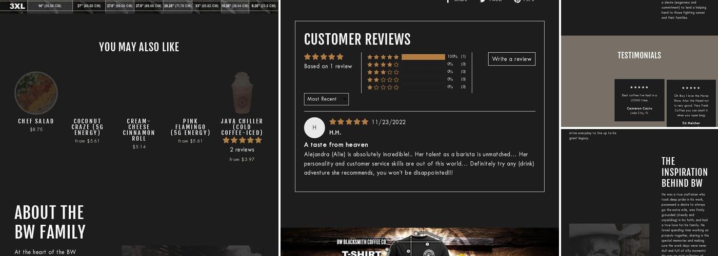 BW Blacksmith Coffee | Drive Thru Menu