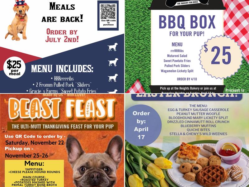 Three Dog Bakery - Heights Menu