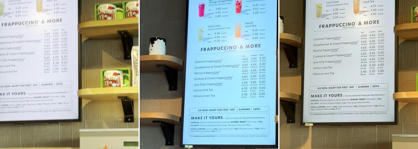 Starbucks Menu