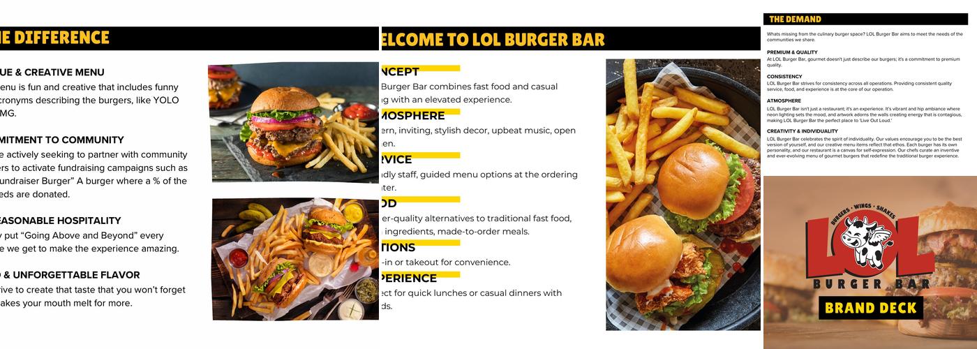 LOL Burger Bar Menu