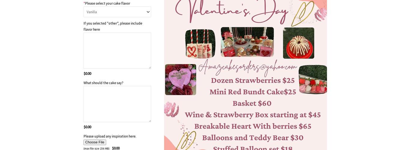 Amazcakes Menu