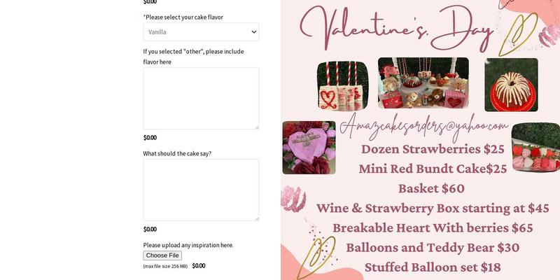 Amazcakes Menu