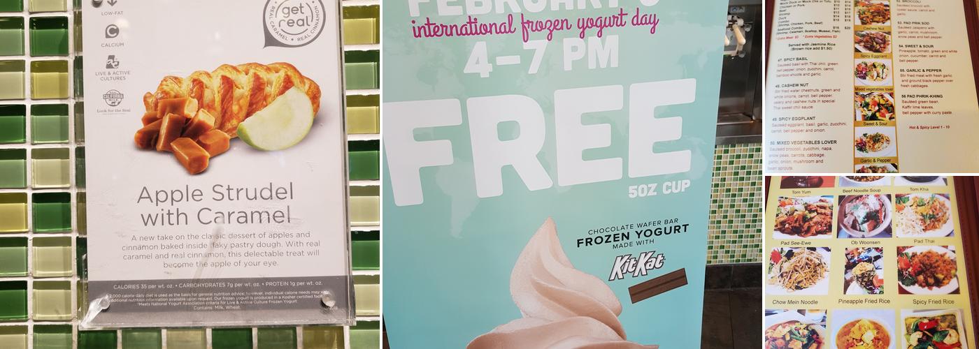 Yogurtland Oceanside Menu