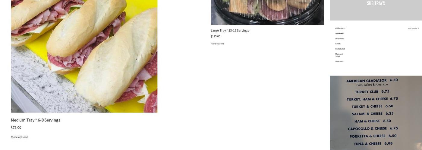 The Sandwich Shoppe at Cook's Menu