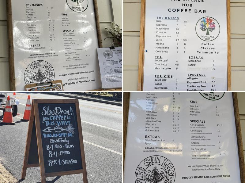 The Village Hub Coffee Bar and Garden Menu