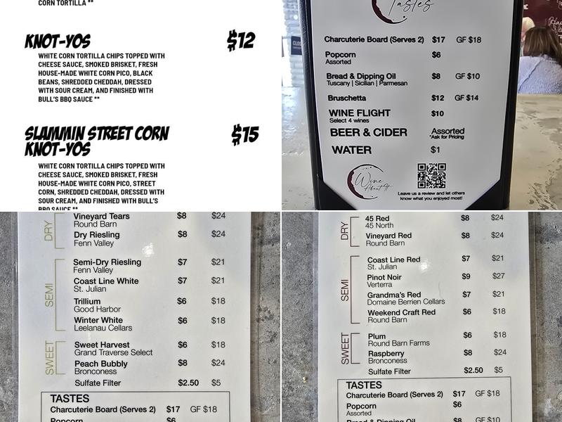 Wine About It Menu