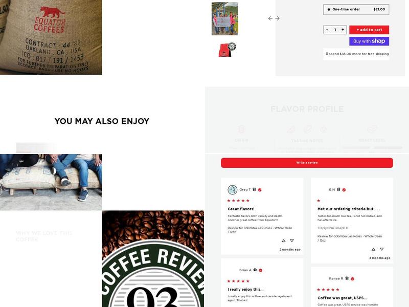 Equator Coffees Menu