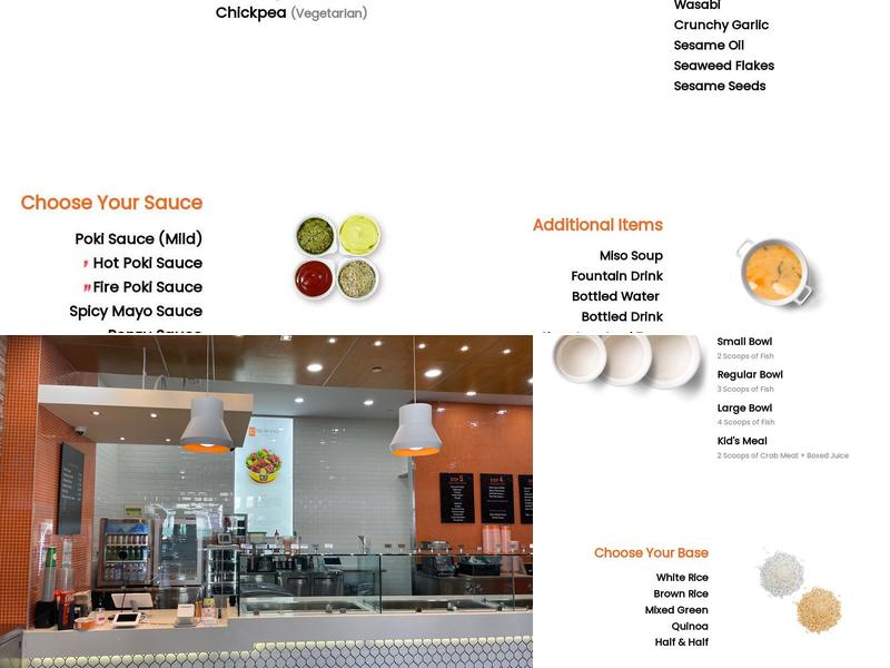 Poki One N Half Fashion Valley Menu