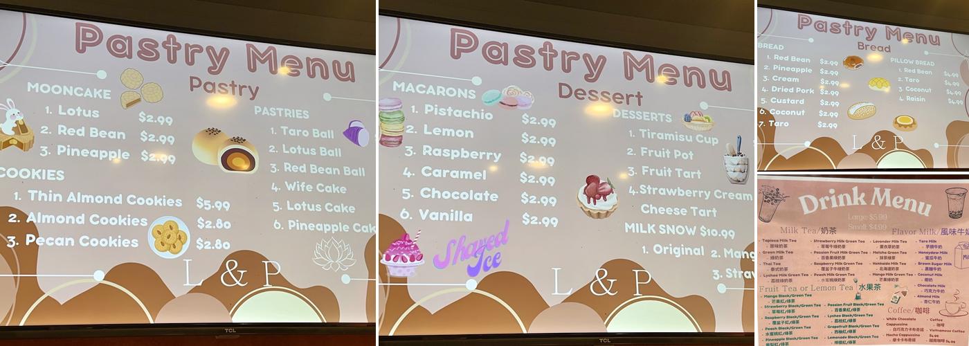 L & P Bakery Cafe Menu