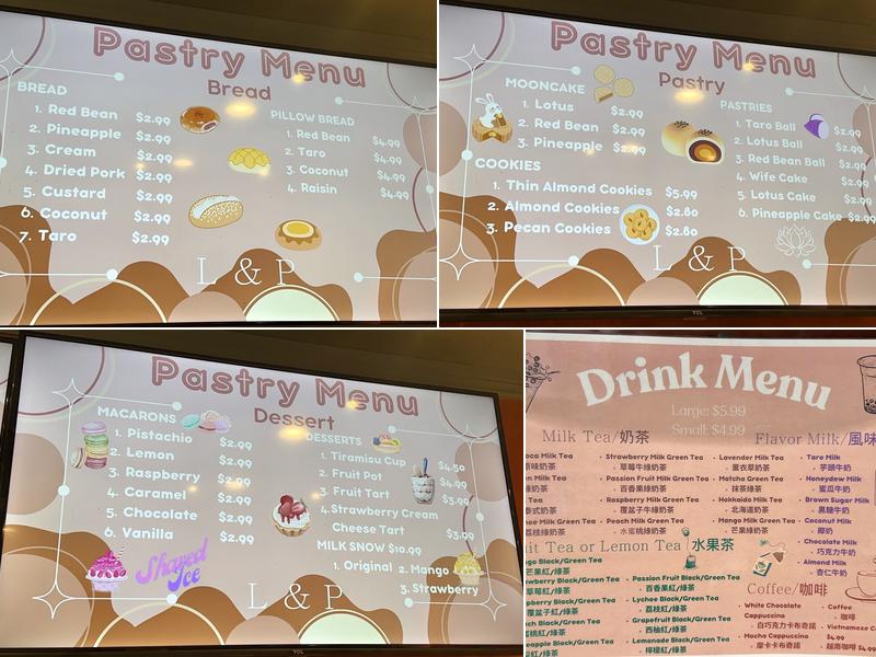 L & P Bakery Cafe Menu
