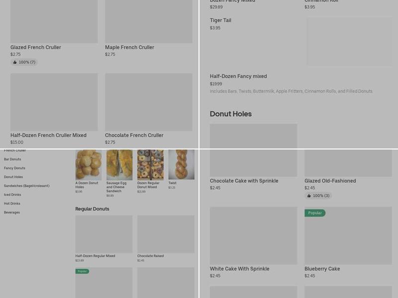 DONUT CITY Menu