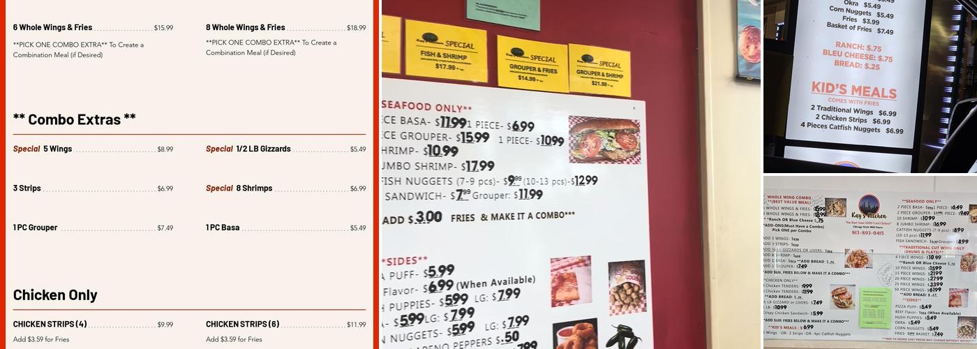 Kay's Kitchen Menu