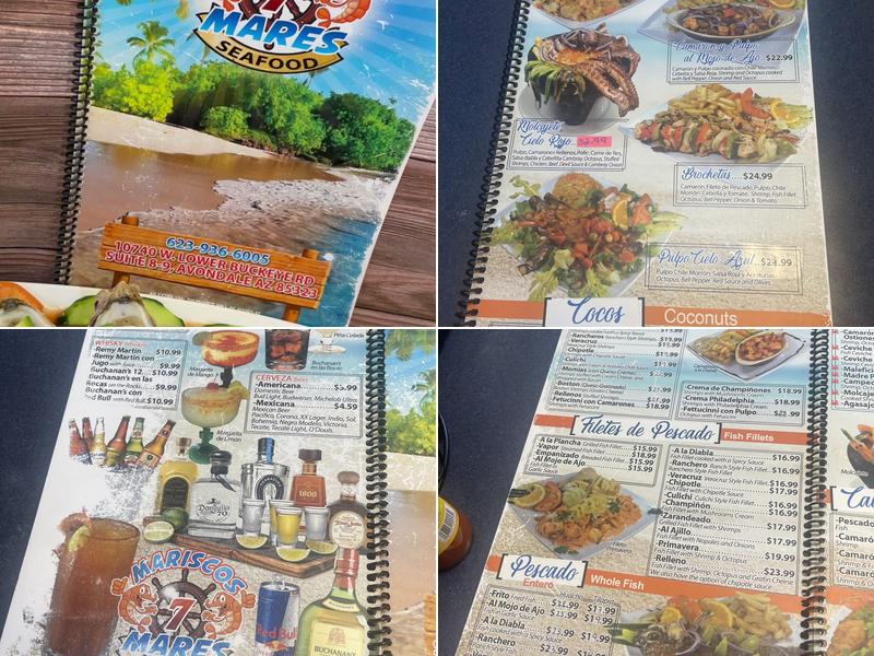 Mariscos 7 mares Menu