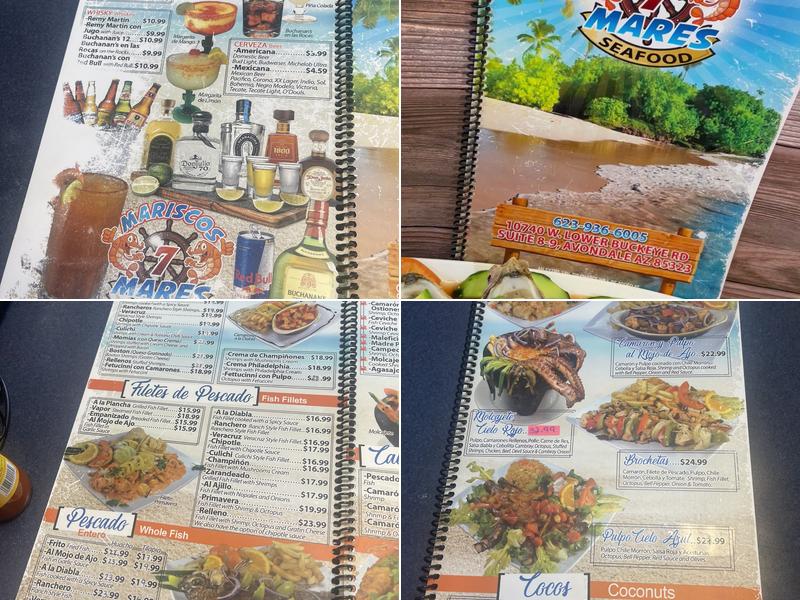 Mariscos 7 mares Menu