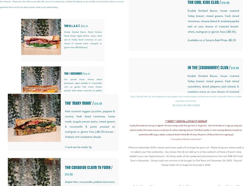 Chef Boss Culinary Menu