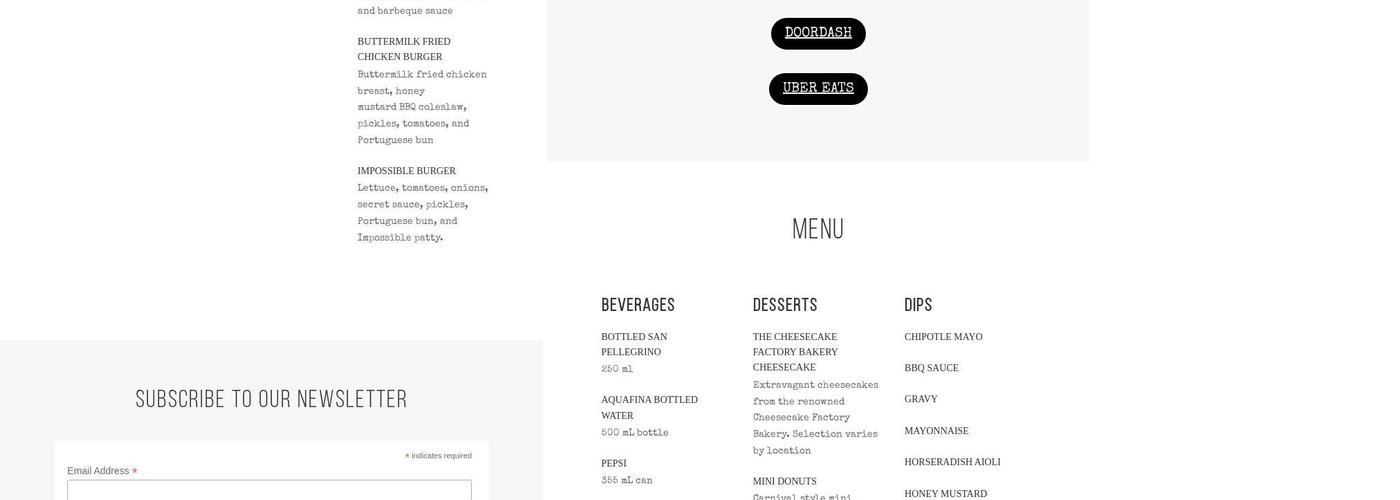 Bun + Burger Menu