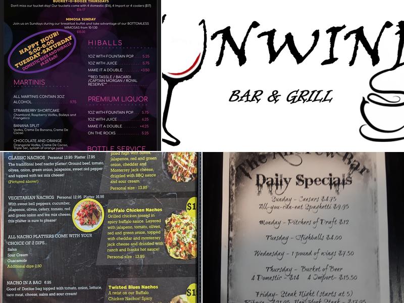 Andrew Hotel's Unwind Bar & Grill Menu
